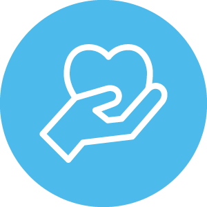 Hand holding Heart Icon