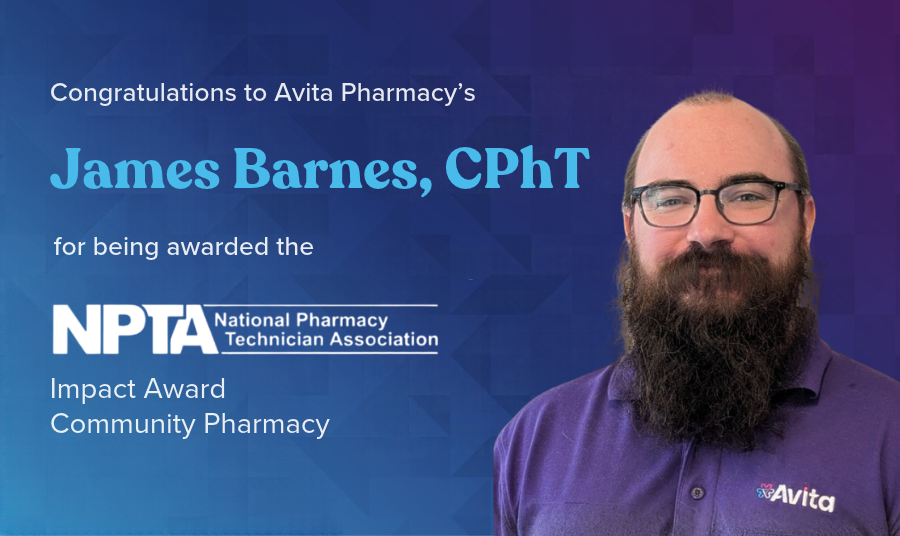 Avita Pharmacy's James Barnes wins NPTA Impact Award